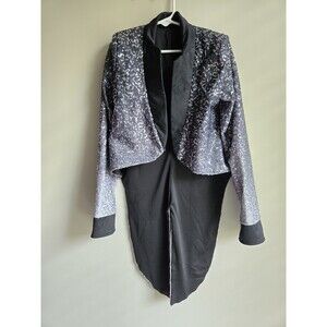 Weissman Child Girls Size MC (10/12) Ombre Sequin Tailcoat Dancewear Costume